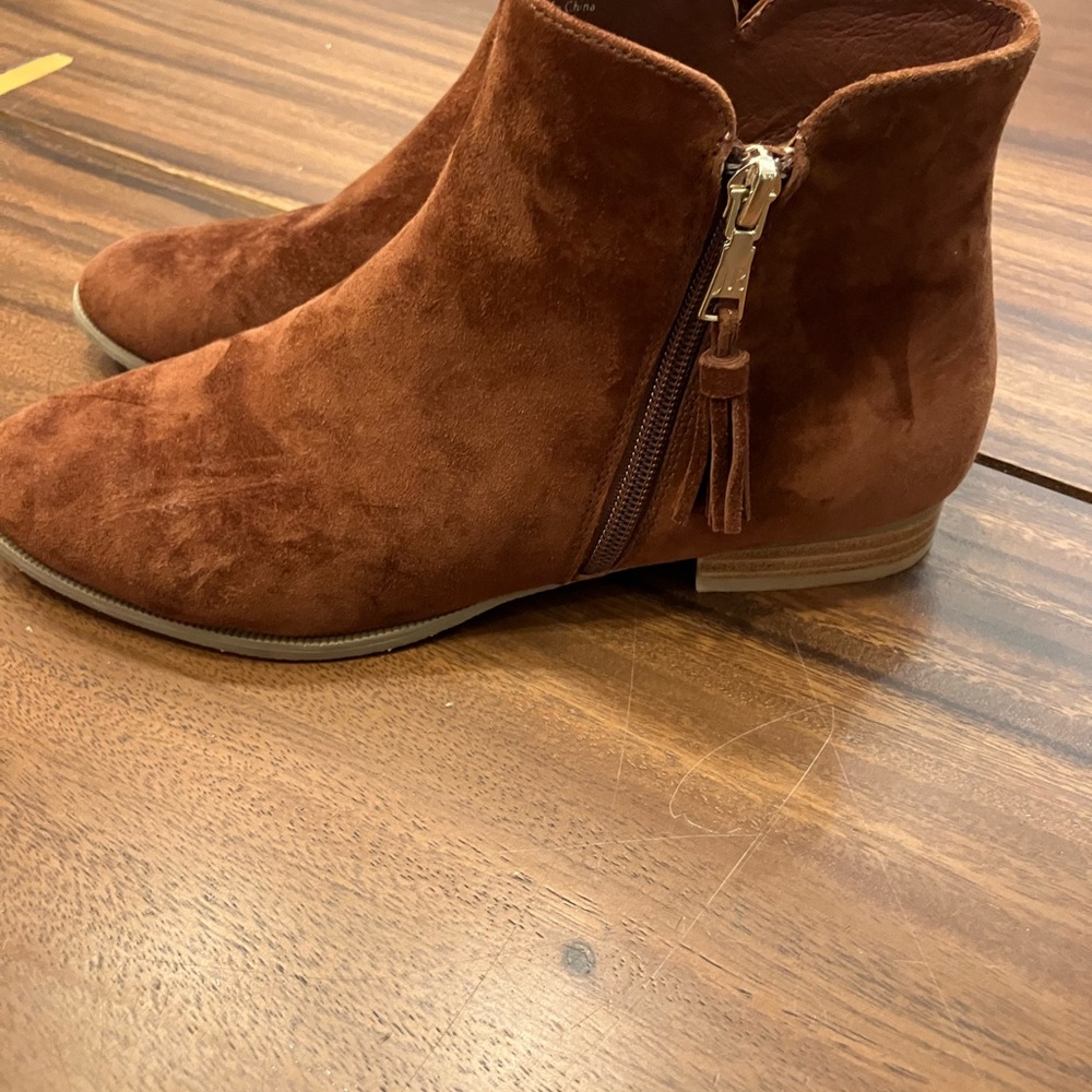 Jack Rogers Chestnut Suede Ankle Booties